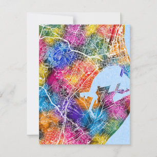 Durban South Africa City Map Postcard