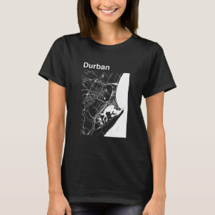 Durban South Africa Classic City Map Graphic T-Shirt