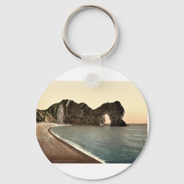 Durdle Door, Lulworth, England classic Photochrom Key Ring (Front)