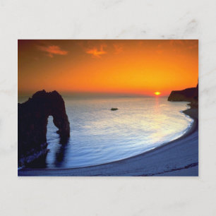 Durdle Door, sunset, Dorset, England Postcard