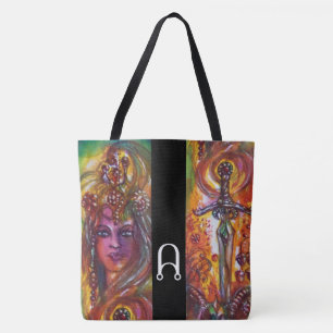 DURENDAL ,EPIC SWORD AND ANGEL Fantasy Monogram Tote Bag