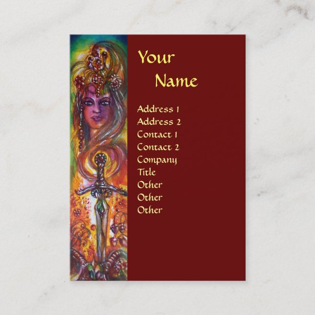 DURENDAL , ROMANTIC SWORD AND THE ANGEL MONOGRAM BUSINESS CARD (Front)