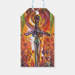 DURENDAL , ROMANTIC SWORD AND THE ANGEL parchment Gift Tags