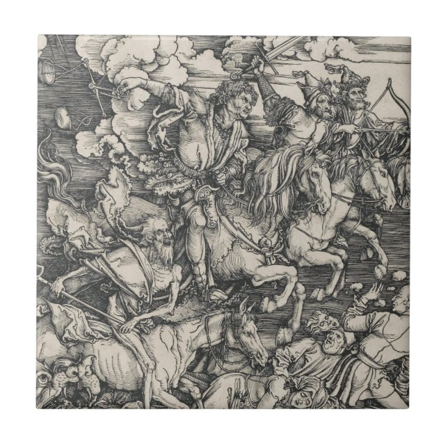 Durer Four Horsemen of the Apocalypse Tile (Front)