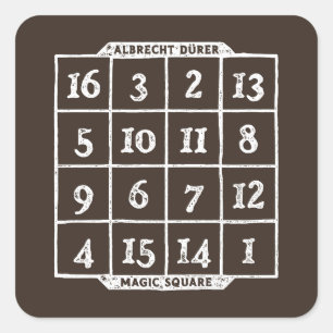 Durer Magic Square Math Nerd Square Sticker