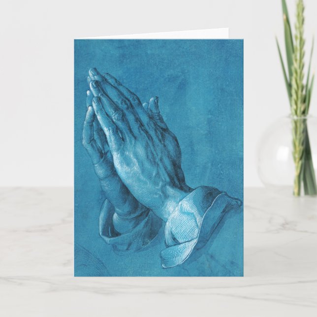 Durer Praying Hands Greeting Card (Front)