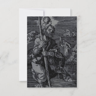 Dürer Saint Christopher Facing Right Holy Card