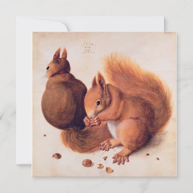 Durer - Squirrels 1512 Holiday Card (Front)