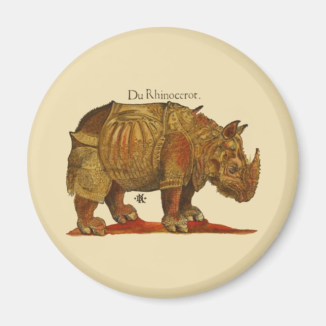 Durer's Rhinoceros Magnet (Front)