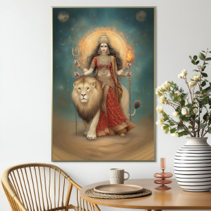 Durga Hindu Goddess of Strength and Protection Poster