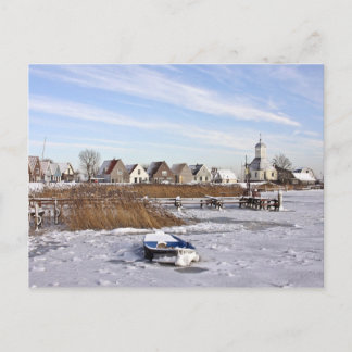 Durgerdam in the Netherlands in winter Postcard