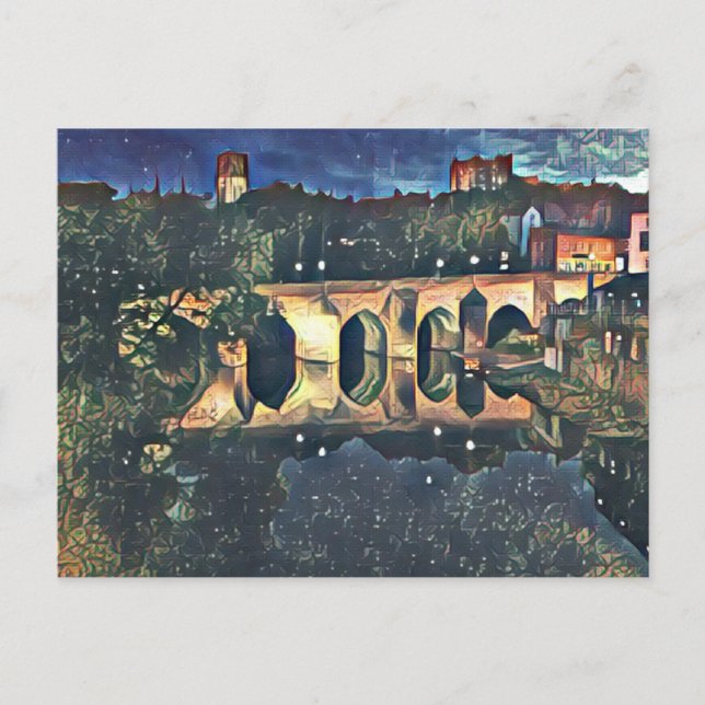 Durham at Night Postcard (Front)