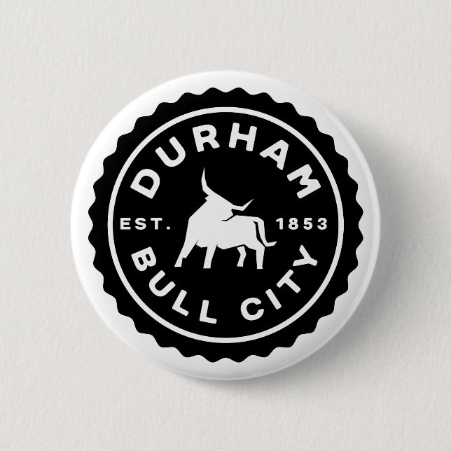 Durham Bull City Round Seal Button (Front)