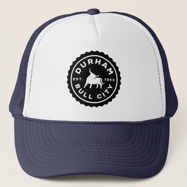Durham Bull City Round Seal Trucker Hat (Front)