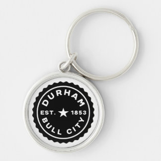 Durham Bull City Star Seal Button Key Ring