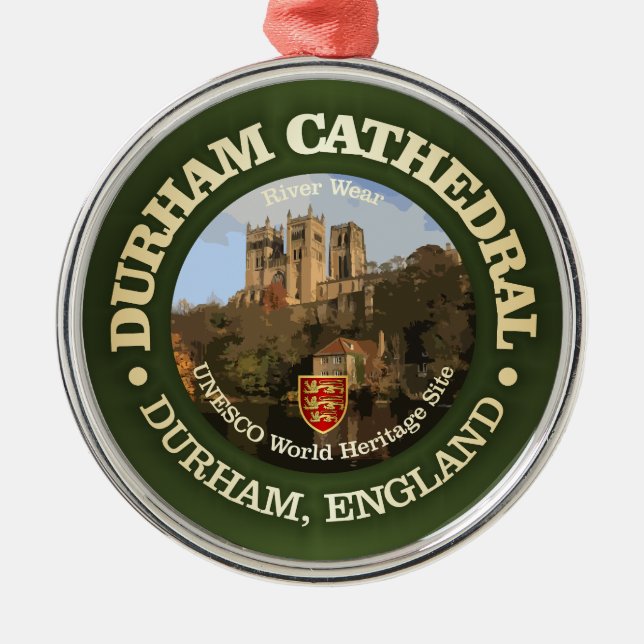 Durham Cathedral (rd) Metal Tree Decoration (Front)
