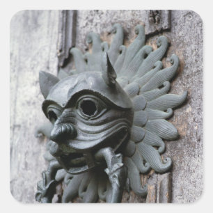 Durham Cathedral Sanctuary Knocker Square Sticker