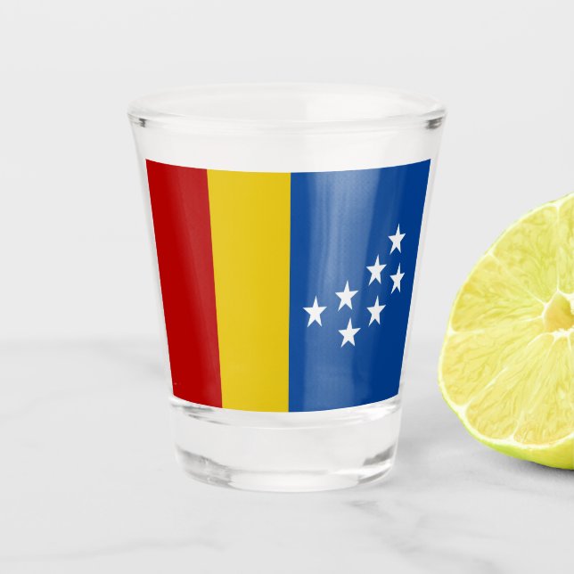 Durham city flag shot glass (Front)