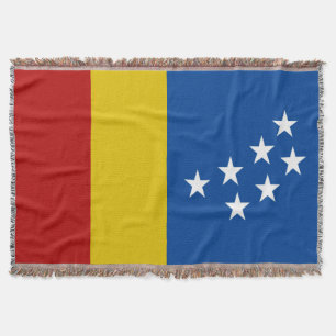 Durham city flag throw blanket