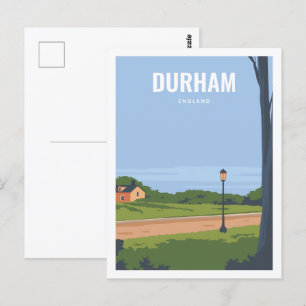 Durham England Famous Travel Place Illustration Postcard