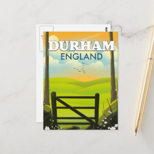 Durham England Travel poster Postcard