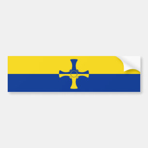 Durham Flag (County of England, UK) Bumper Sticker