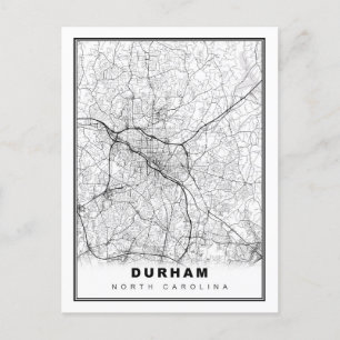 Durham Map Postcard