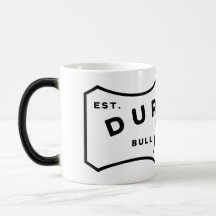 Durham NC Bull City Label Colour Morphing Mug