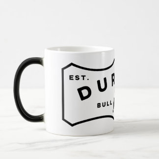 Durham NC Bull City Label Colour Morphing Mug