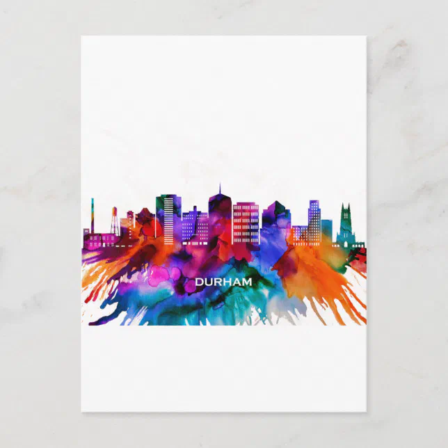 Durham Skyline Holiday Postcard | Zazzle