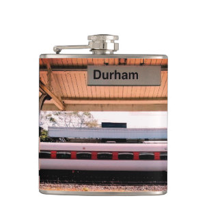 Durham station hip flask
