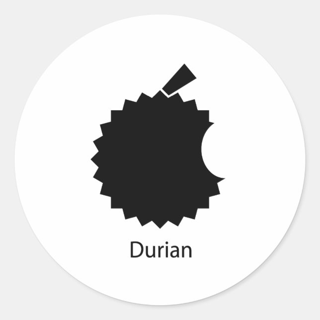 Durian Classic Round Sticker (Front)