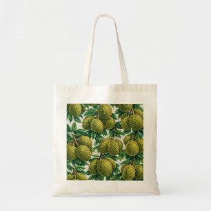 Durian Fruit Tropical Botanical Pattern Tote Bag