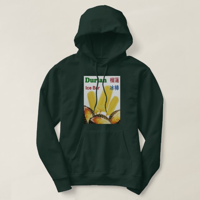 Durian Ice Bar Tropical Fruit Popsicle Hoodie (Design Front)