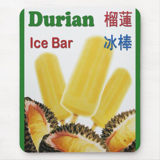 Durian Ice Bar Tropical Fruit Popsicle Mouse Mat (Front)