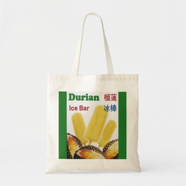 Durian Ice Bar Tropical Fruit Popsicle Tote Bag (Front)
