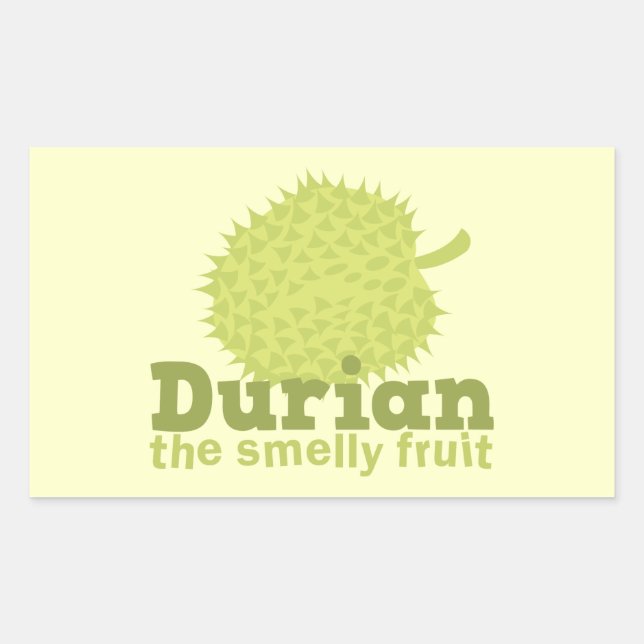 Durian the Smelly Fruit (from South east Asia) Rectangular Sticker (Front)
