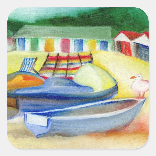 Durley Chine Seagull 2012 Square Sticker (Front)