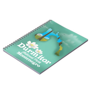 Durmitor national park, Montenegro map Notebook