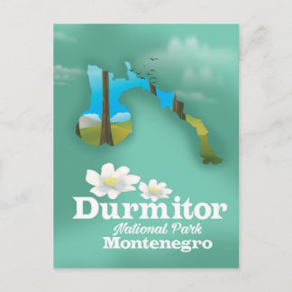 Durmitor national park, Montenegro map Postcard