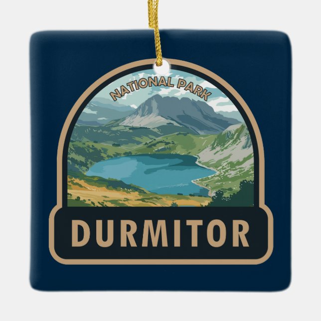 Durmitor National Park Montenegro Travel Art Ceramic Ornament (Front)