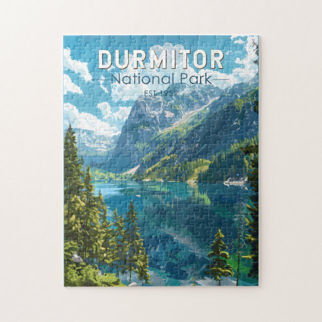 Durmitor National Park Montenegro Travel Art Jigsaw Puzzle (Vertical)