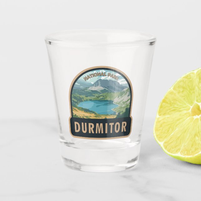 Durmitor National Park Montenegro Travel Art Shot Glass (Front)