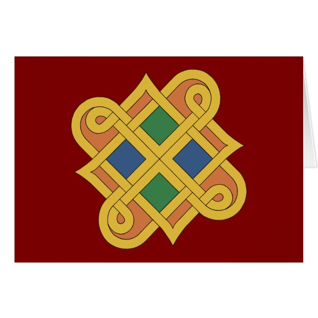Durrow Knotwork 2016 Greeting Card (Front Horizontal)