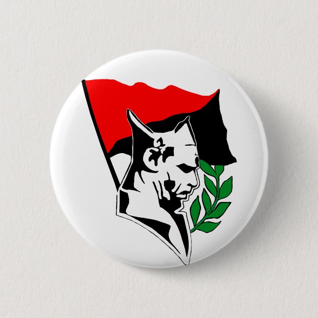 Durruti - Anarchy flag 6 Cm Round Badge (Front)