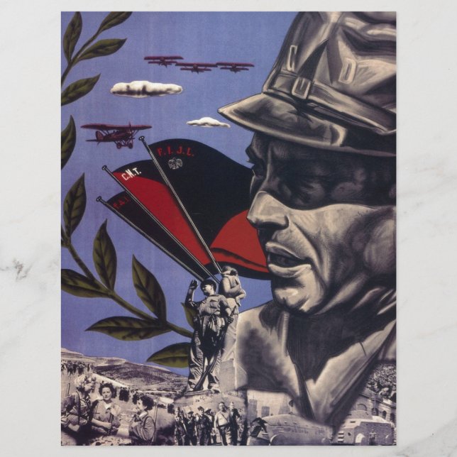 Durruti spanish civil war original poster 1936 FAI (Front)