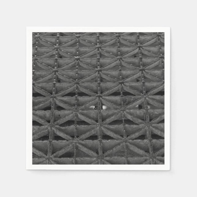Dusable Bridge Abstract Grayscale Napkin (Front)