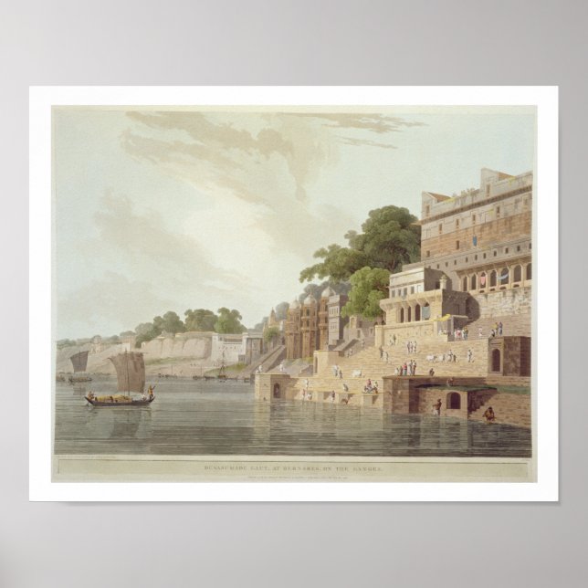 Dusasumade Gaut, at Benares on the River Ganges, f Poster (Front)
