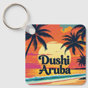 dushi aruba sunset key ring