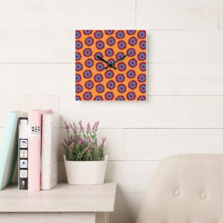 Dushi Sunflower Pattern 3 Square Wall Clock